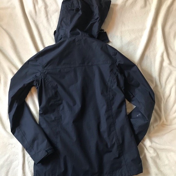 Waterproof jacket, raincoat with hood, navy - Picture 5 of 6